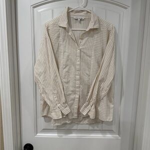 Elizabeth and James Cream Striped Shirt